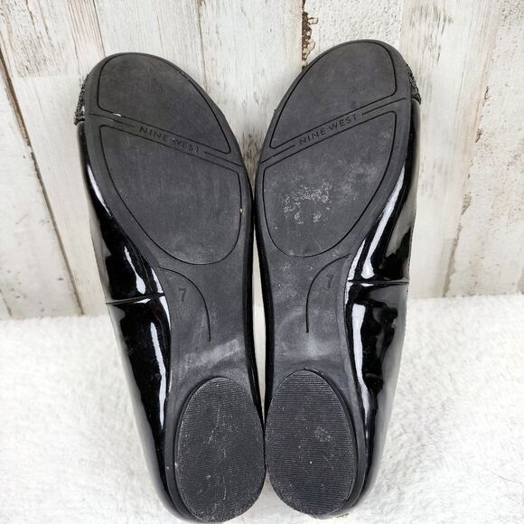 Nine West Lucille Black Flats Size 7 - Picture 7 of 10